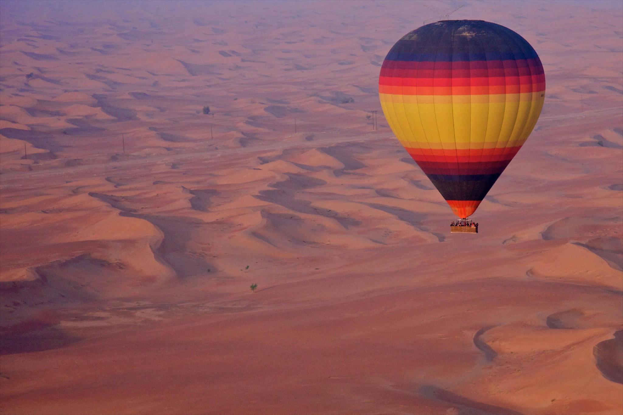 Hot Air Balloon Ride Over the Desert